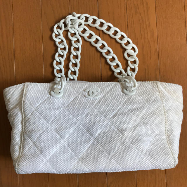 CHANEL - シャネル ストロー プラチェーン トートバッグ カゴバッグの ...