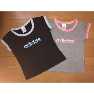 アディダス(adidas)のアディダス【 adidas 】Tシャツ 2枚セット girls 130 used(Tシャツ/カットソー)