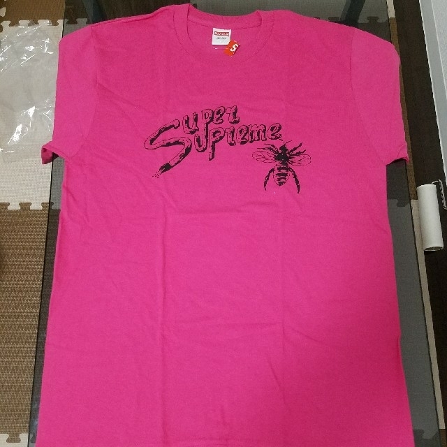 シュプリームSupreme Super Supreme tee pink L