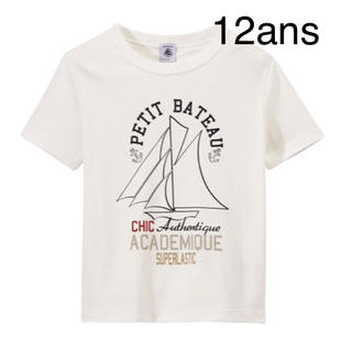 プチバトー(PETIT BATEAU)の新品 プチバトー ヨットプリント半袖Tシャツ 12ans(Tシャツ/カットソー)