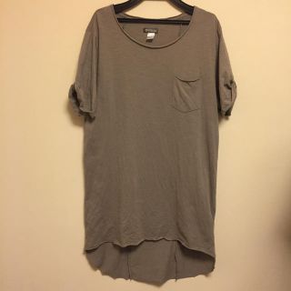 エイチアンドエム(H&M)の希少 H&M ロング丈 Tシャツ 裾ラウンド S 美品 FEAR OF GOD型(Tシャツ/カットソー(半袖/袖なし))