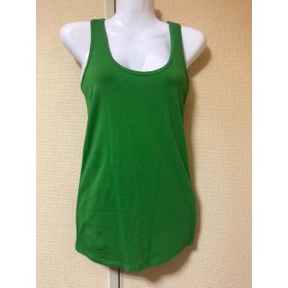 ザラ(ZARA)のZARA BASICS ザラ タンクトップ  グリーン(タンクトップ)