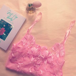 ˗ˏˋ  新品未使用 ˊˎ˗ ♥ flower pink slip♥(キャミソール)