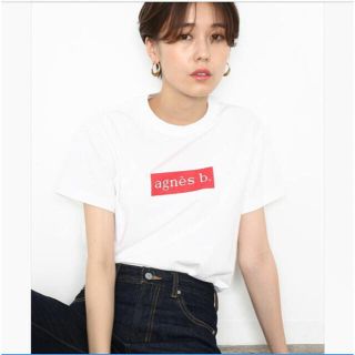 アニエスベー(agnes b.)の限定値下げ アニエスベー  アダムエロペ  ボックス ロゴ Tシャツ M(Tシャツ(半袖/袖なし))