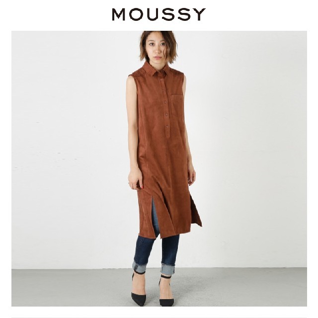 moussy(マウジー)のmoussy ルーズカジュアルノースリーブドレス ワンピース マウジー レディースのワンピース(ロングワンピース/マキシワンピース)の商品写真