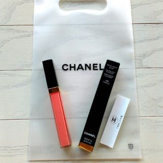 シャネル(CHANEL)のシャネル 箱ショッパー付き美品 CHANEL ルージュココ グロス 166(リップグロス)