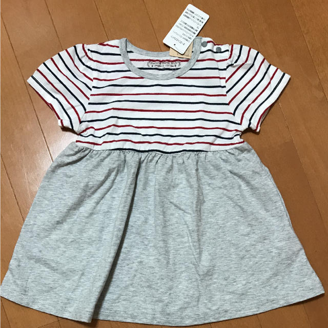 《新品未使用》オーガニックコットンワンピース 95★☆ キッズ/ベビー/マタニティのキッズ服女の子用(90cm~)(ワンピース)の商品写真