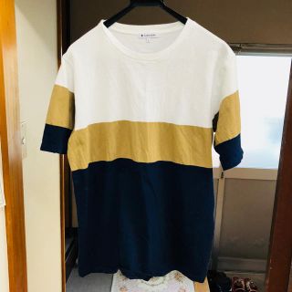 グローバルワーク(GLOBAL WORK)の美品 3色網地Tシャツ L グローバルワーク(Tシャツ/カットソー(半袖/袖なし))