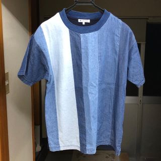 グローバルワーク(GLOBAL WORK)の美品 デニムシャツ Sサイズ(Tシャツ/カットソー(半袖/袖なし))