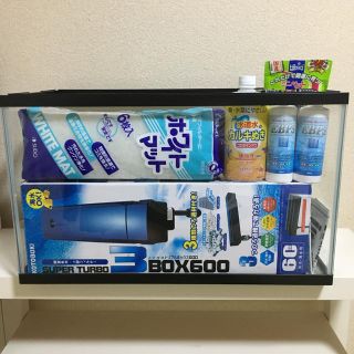 水槽セット60cm 美品  送料込!!(かご/ケージ)
