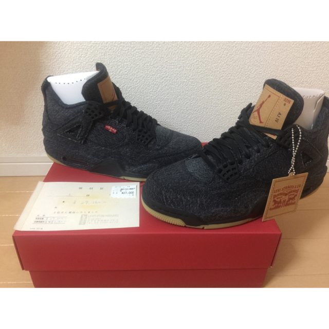 最安LEVI’S × NIKE AIR JORDAN 4 RETRO BLACK