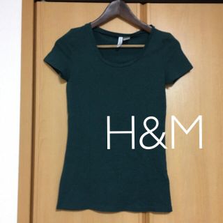 エイチアンドエム(H&M)のTシャツ  モスグリーン(Tシャツ(半袖/袖なし))