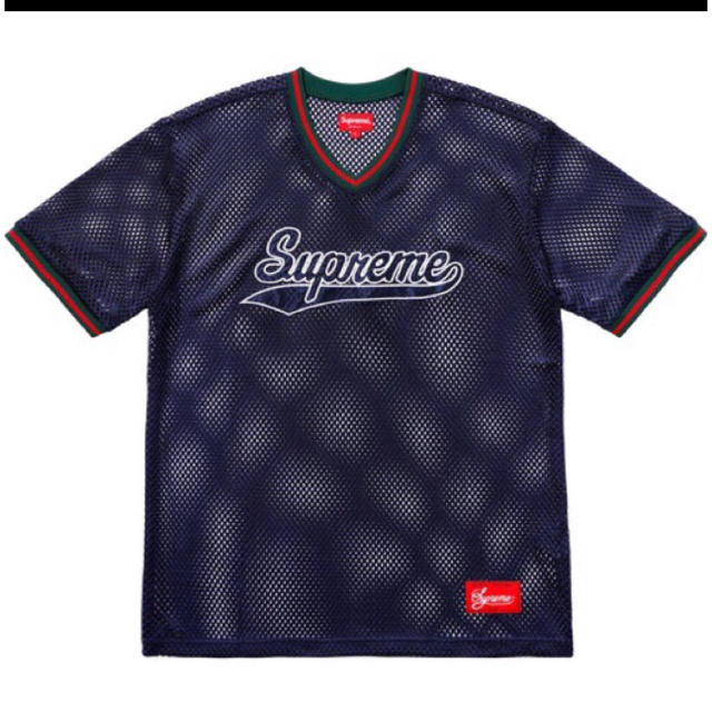 トップスM supreme mesh baseball top ベースボールシャツ