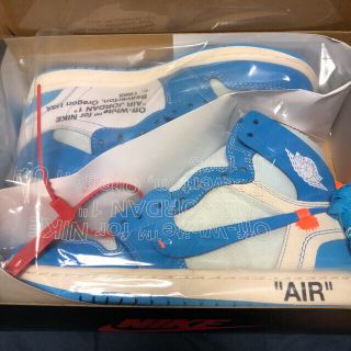 ナイキ(NIKE)のoff white air  jordan 1 25.5(スニーカー)