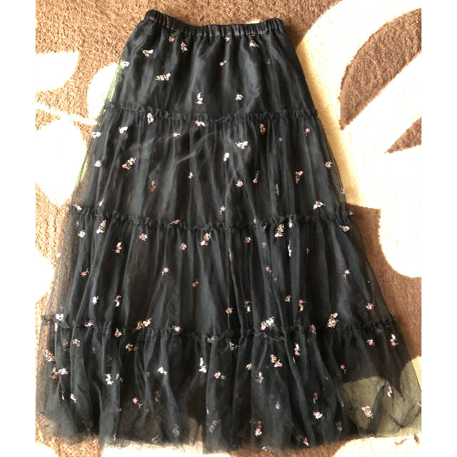 dazzlin(ダズリン)のdazzlin  シアーフラワーティアードスカート レディースのスカート(ロングスカート)の商品写真