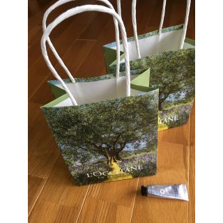 ロクシタン(L'OCCITANE)のロクシタン 数回使用 10mlハンドクリーム  、 未使用ショップ 袋 バッグ(ハンドクリーム)