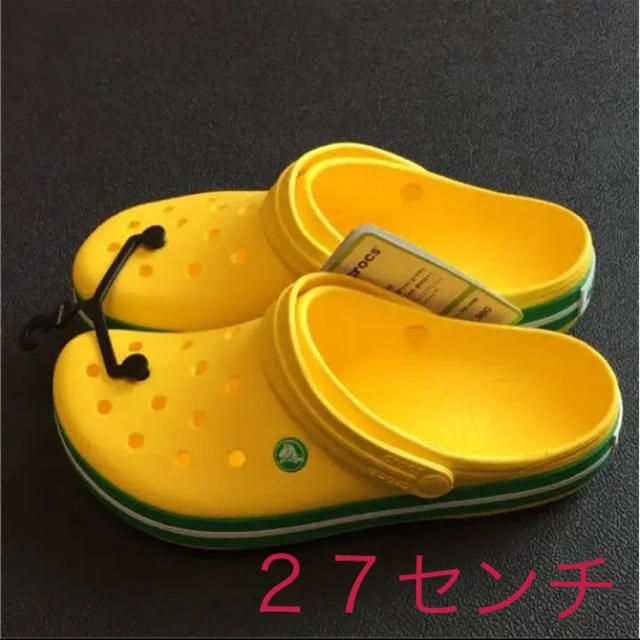 crocs(クロックス)の本日限定特価‼️クロックス イエロー ２７センチ  新品 メンズの靴/シューズ(サンダル)の商品写真