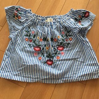 ザラ(ZARA)のzara キッズ 刺繍ブラウス 花柄(ブラウス)