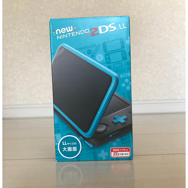 任天堂2DS LL ブラックXターコイズ エンタメ/ホビーのゲームソフト/ゲーム機本体(携帯用ゲーム機本体)の商品写真