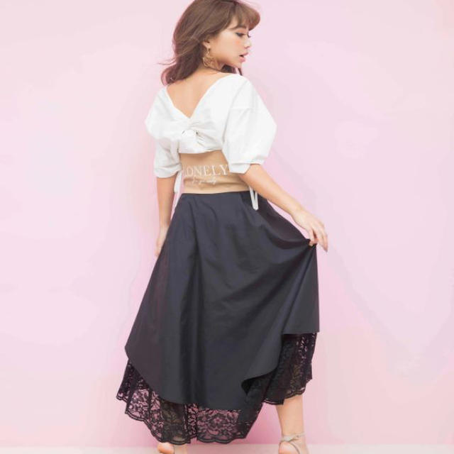 eimy istoire(エイミーイストワール)のeimyistoire♡レースレイヤードボリュームスカート レディースのスカート(ロングスカート)の商品写真