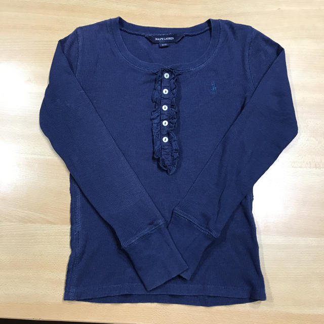 Ralph Lauren(ラルフローレン)のラルフローレン 女の子 130 ブルー 長袖カットソー ロングTシャツ  キッズ/ベビー/マタニティのキッズ服女の子用(90cm~)(Tシャツ/カットソー)の商品写真