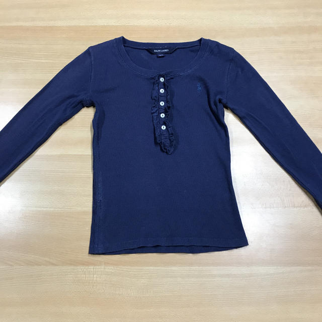 Ralph Lauren(ラルフローレン)のラルフローレン 女の子 130 ブルー 長袖カットソー ロングTシャツ  キッズ/ベビー/マタニティのキッズ服女の子用(90cm~)(Tシャツ/カットソー)の商品写真