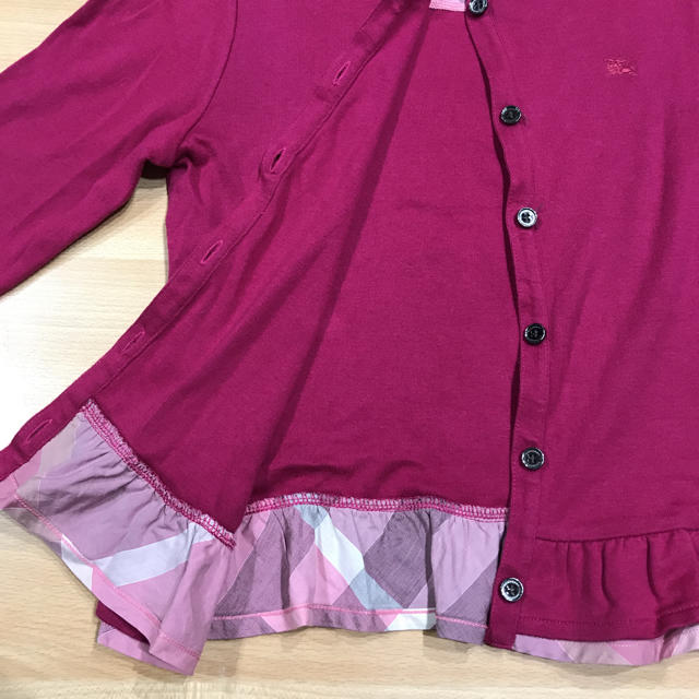 BURBERRY(バーバリー)のバーバリー 女の子 130 カーディガン ピンク  キッズ/ベビー/マタニティのキッズ服女の子用(90cm~)(カーディガン)の商品写真