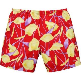 シュプリーム(Supreme)のsupreme Nylon Water Short Flower Red M(ショートパンツ)