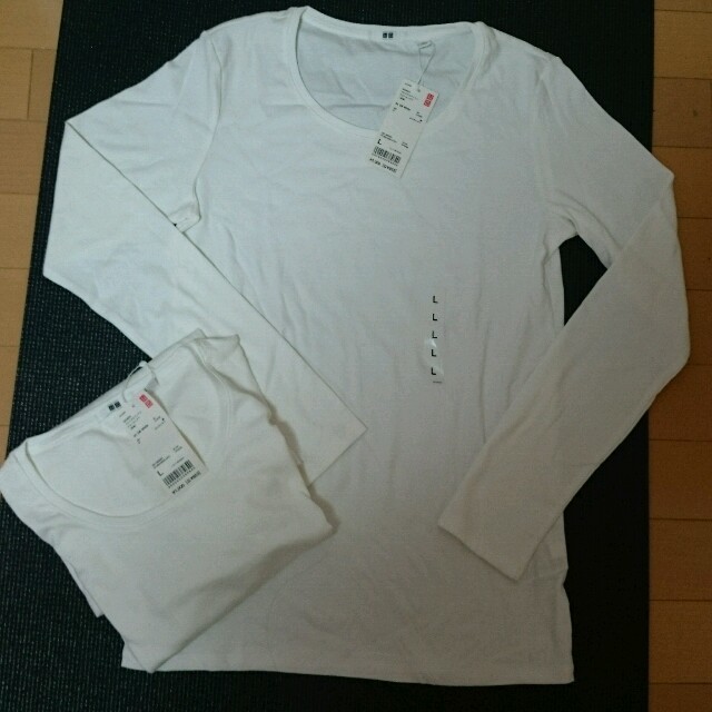 UNIQLO(ユニクロ)のユニクロ ロンＴ ２枚セット レディースのトップス(Tシャツ(長袖/七分))の商品写真