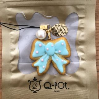 キューポット(Q-pot.)のQ-pot ☆ 美品 リボンクッキー ストラップ 🎵(ストラップ/イヤホンジャック)