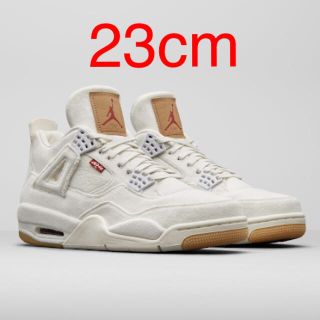 ナイキ(NIKE)の【23cm/4.5Y】air jordan 4 リーバイス ホワイト(スニーカー)