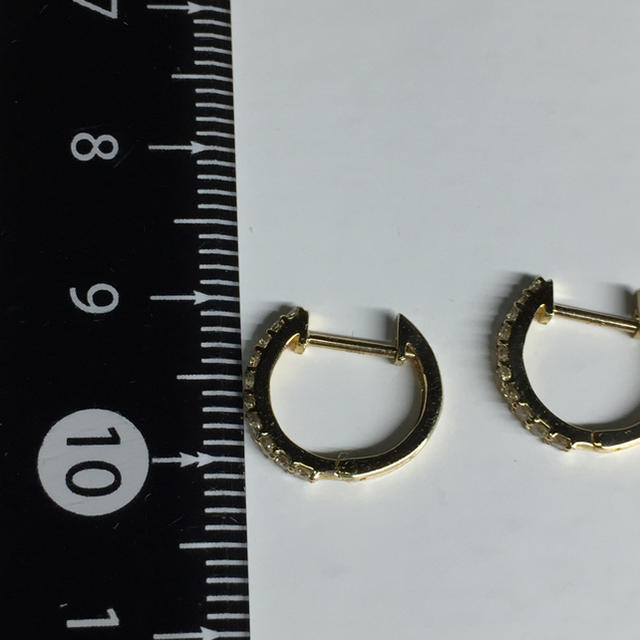 K18 ダイヤモンド フープピアス 0.2ct