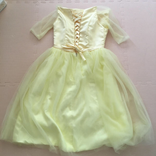 フォーマルドレス イエロー レディースのフォーマル/ドレス(ミディアムドレス)の商品写真
