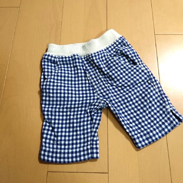 FELISSIMO(フェリシモ)の美品☆フェリシモHARRAPA☆チェックハーフパンツ キッズ/ベビー/マタニティのキッズ服男の子用(90cm~)(パンツ/スパッツ)の商品写真