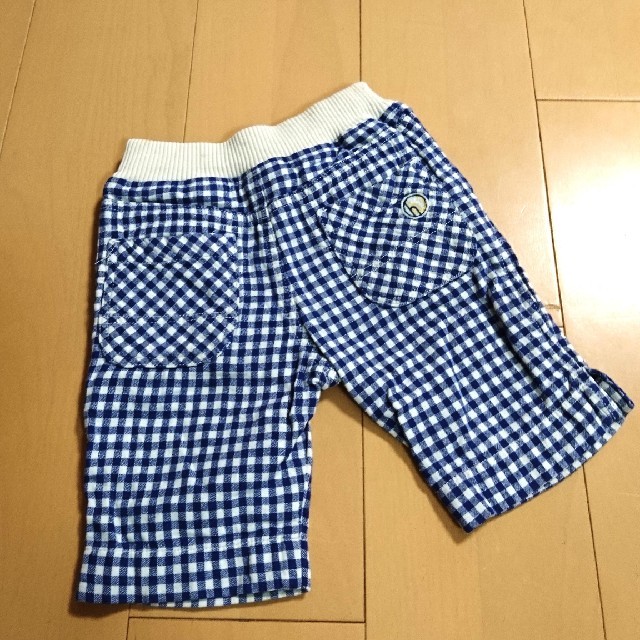 FELISSIMO(フェリシモ)の美品☆フェリシモHARRAPA☆チェックハーフパンツ キッズ/ベビー/マタニティのキッズ服男の子用(90cm~)(パンツ/スパッツ)の商品写真