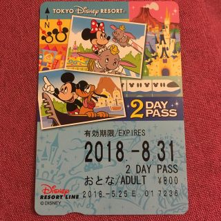 ディズニー(Disney)の【値下げ】ディズニーリゾートライン 2daypass(鉄道乗車券)