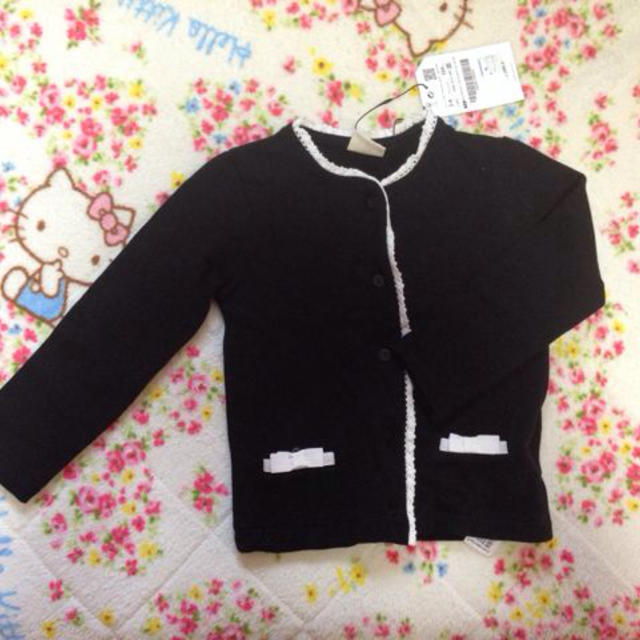 ZARA KIDS(ザラキッズ)のZARA 黒カーディガン 100 キッズ/ベビー/マタニティのキッズ服女の子用(90cm~)(その他)の商品写真