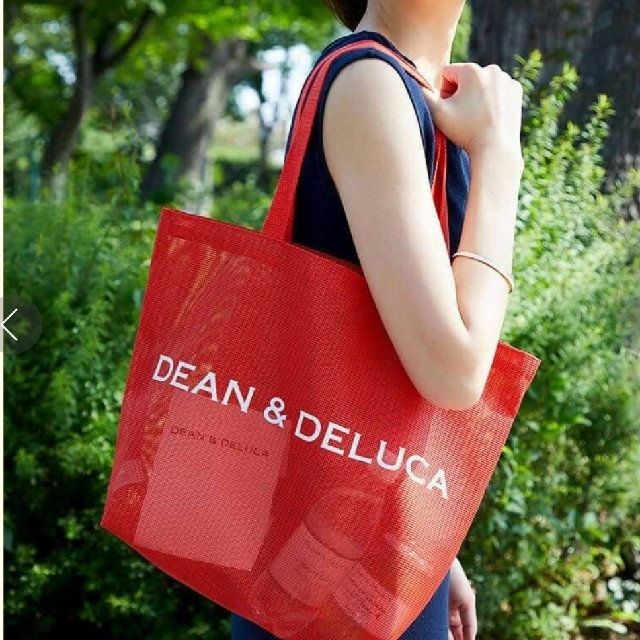 〘 新品·限定〙L❤DEAN & DELUCAメッシュトートブラッドオレンジ