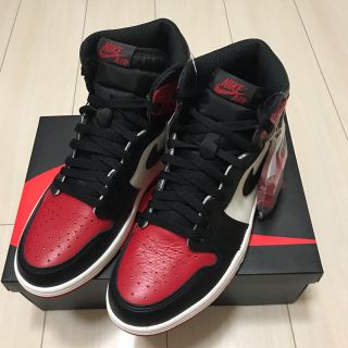 ナイキ(NIKE)のAJ1 bred toe 27cm(スニーカー)