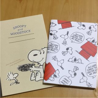 スヌーピー(SNOOPY)のスヌーピーA5サイズノート☆2冊セット(ノート/メモ帳/ふせん)