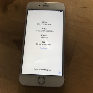 アイフォーン(iPhone)のiPhone6s 64GB ローズゴールド(スマートフォン本体)