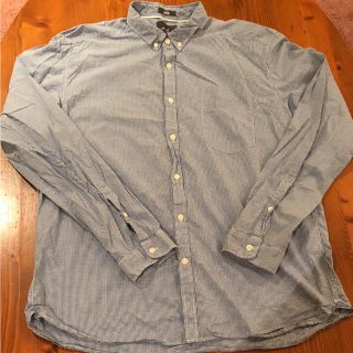 エイチアンドエム(H&M)のほぼ新品！H&M 夏のカッコいいブルーチェックシャツ サイズXL(シャツ)