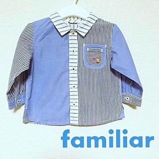 ファミリア(familiar)の【美品】ファミリア・familiar・ストライプシャツ(シャツ/カットソー)