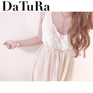 ダチュラ(DaTuRa)のDaTuRa♡ダチュラ 立体フラワー 切り替え ノースリーブ プリーツワンピ(ミニワンピース)