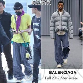 バレンシアガ(Balenciaga)の確実正規品 BALENCIAGA 17aw ストライプワイドパンツ(その他)