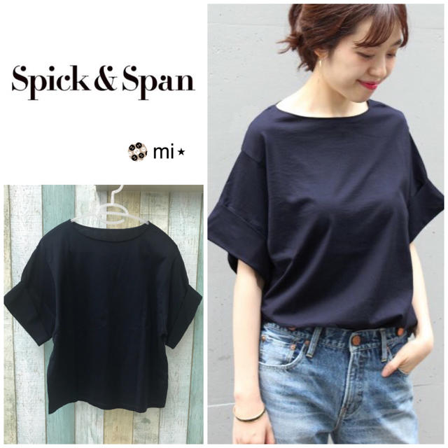 美品❣️ Spick & Span ハンソデビックT ネイビー