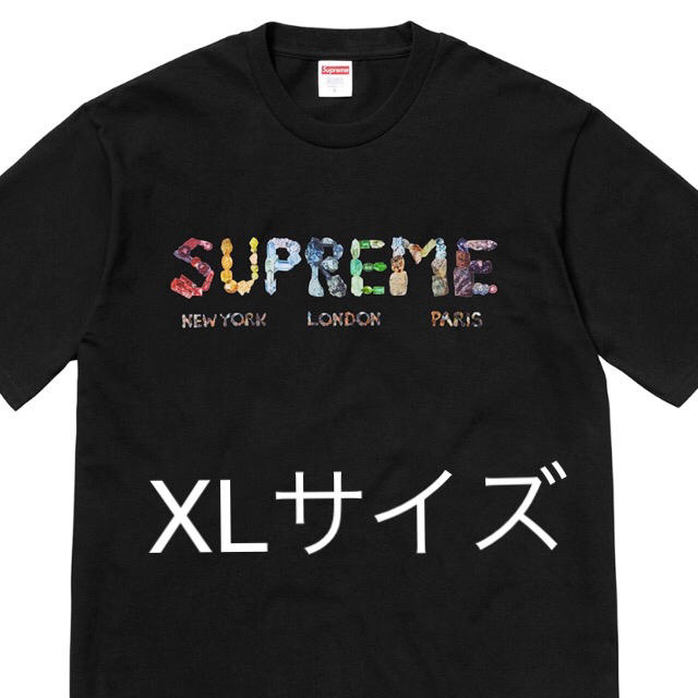 SUPREME ROCKS TEE BLACK XLTシャツ/カットソー(半袖/袖なし)