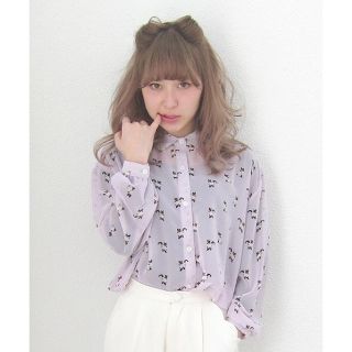 メリージェニー(merry jenny)のmerry jenny♡catシフォンシャツ(シャツ/ブラウス(長袖/七分))