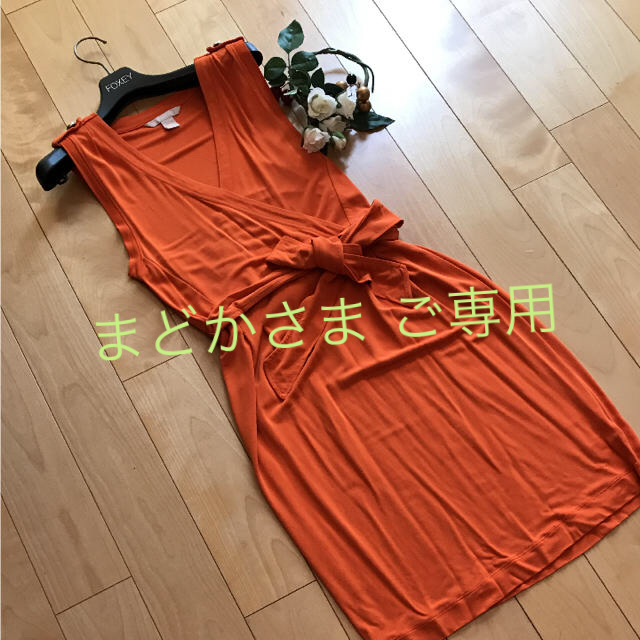 バナナリパブリック 夏カラーオレンジ♡カシュクールワンピース