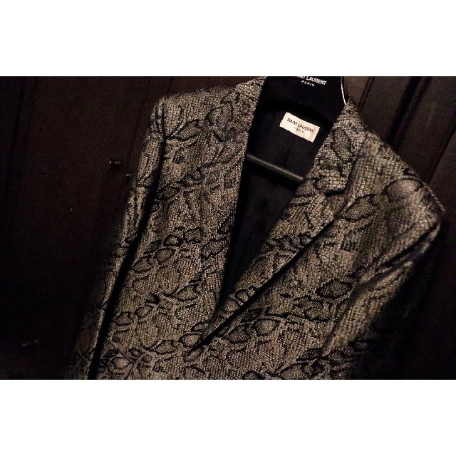 Saint Laurent(サンローラン)の【最終値下げ】Saint Laurent Paris パイソン柄 ジャケット メンズのジャケット/アウター(テーラードジャケット)の商品写真